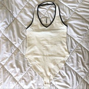 Forever 21 white bodysuit halter top